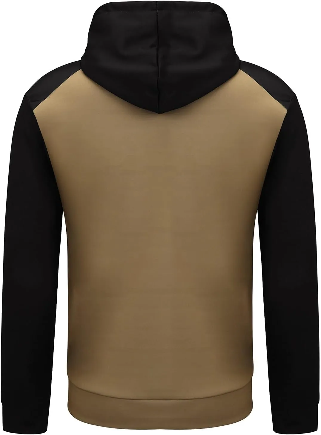 Mens Hooded Sweatshirts Long Sleeve Pullover Patchwork Hoodie Casual Drawstring Baseball Hoodie Color Block Fall Tops