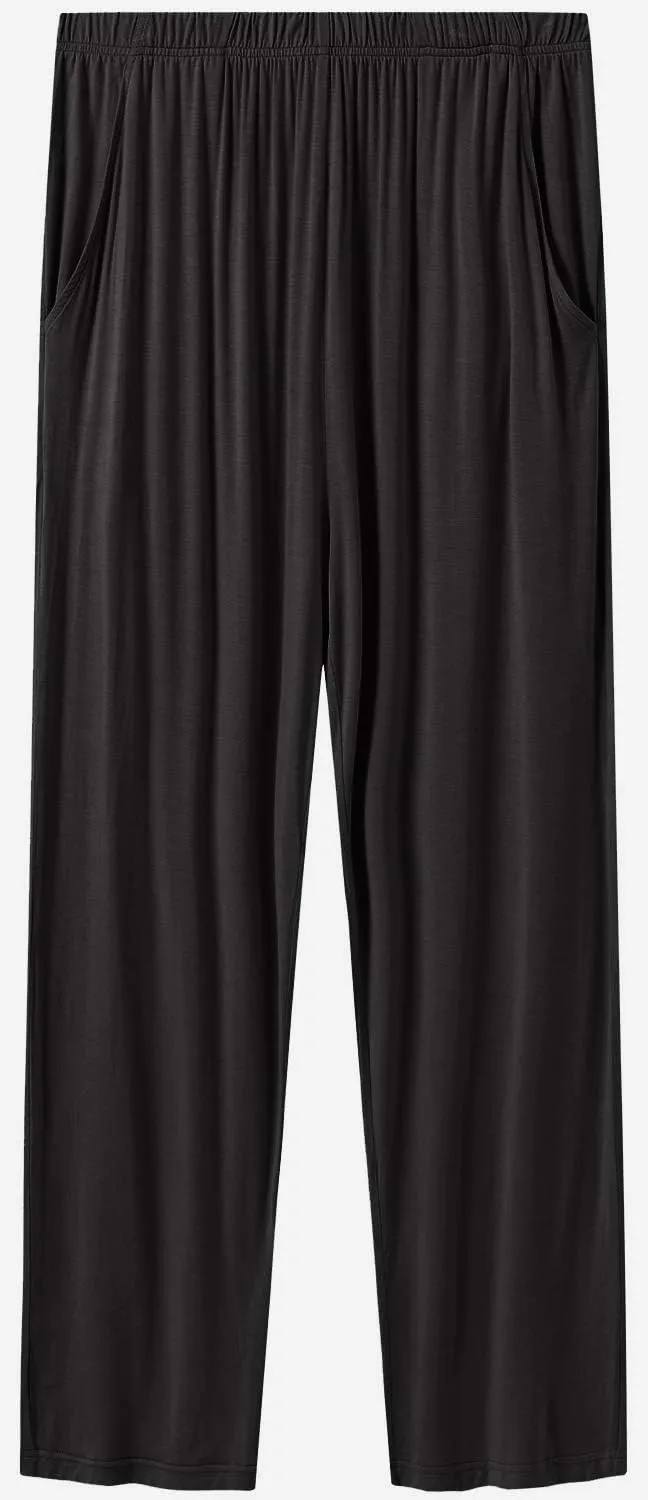 MoFiz Mens Pajama Set Long Sleeve V Neck 2 Piece Nightwear Loungewear Sleepwear Modal Pants With Pockets Pj's Sleep for Men