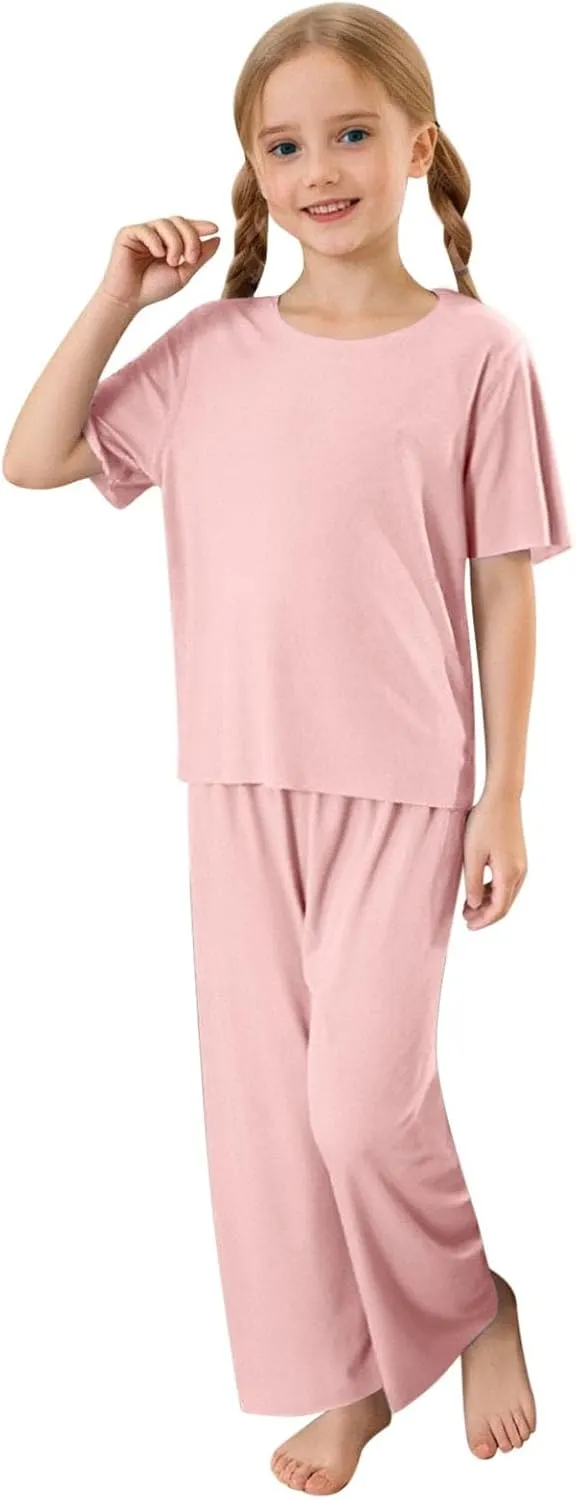 Mommy and Me Pajamas, Lounge Sets for Women Summer Casual Short Sleeve 2 Piece Pjs Soft Comfy Sleepwear Cute Preppy Clothes