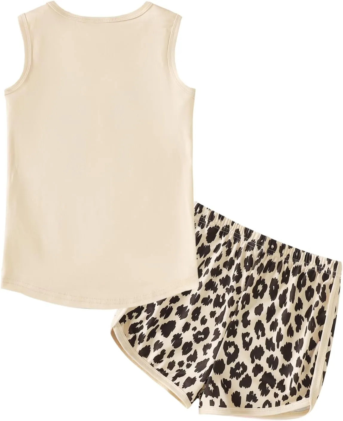 MyFav Big Girls Sleeveless Pajama Sets Cute Panda Polka Dot Sleepwear Loungewear