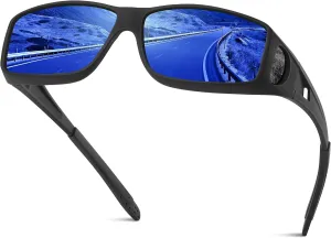 Night Driving Glasses for Men Women, Night Vision Glasses Fit Over Glasses Sunglasses Anti Glare Polarized HD