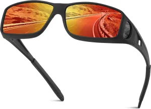 Night Driving Glasses for Men Women, Night Vision Glasses Fit Over Glasses Sunglasses Anti Glare Polarized HD