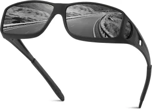 Night Driving Glasses for Men Women, Night Vision Glasses Fit Over Glasses Sunglasses Anti Glare Polarized HD