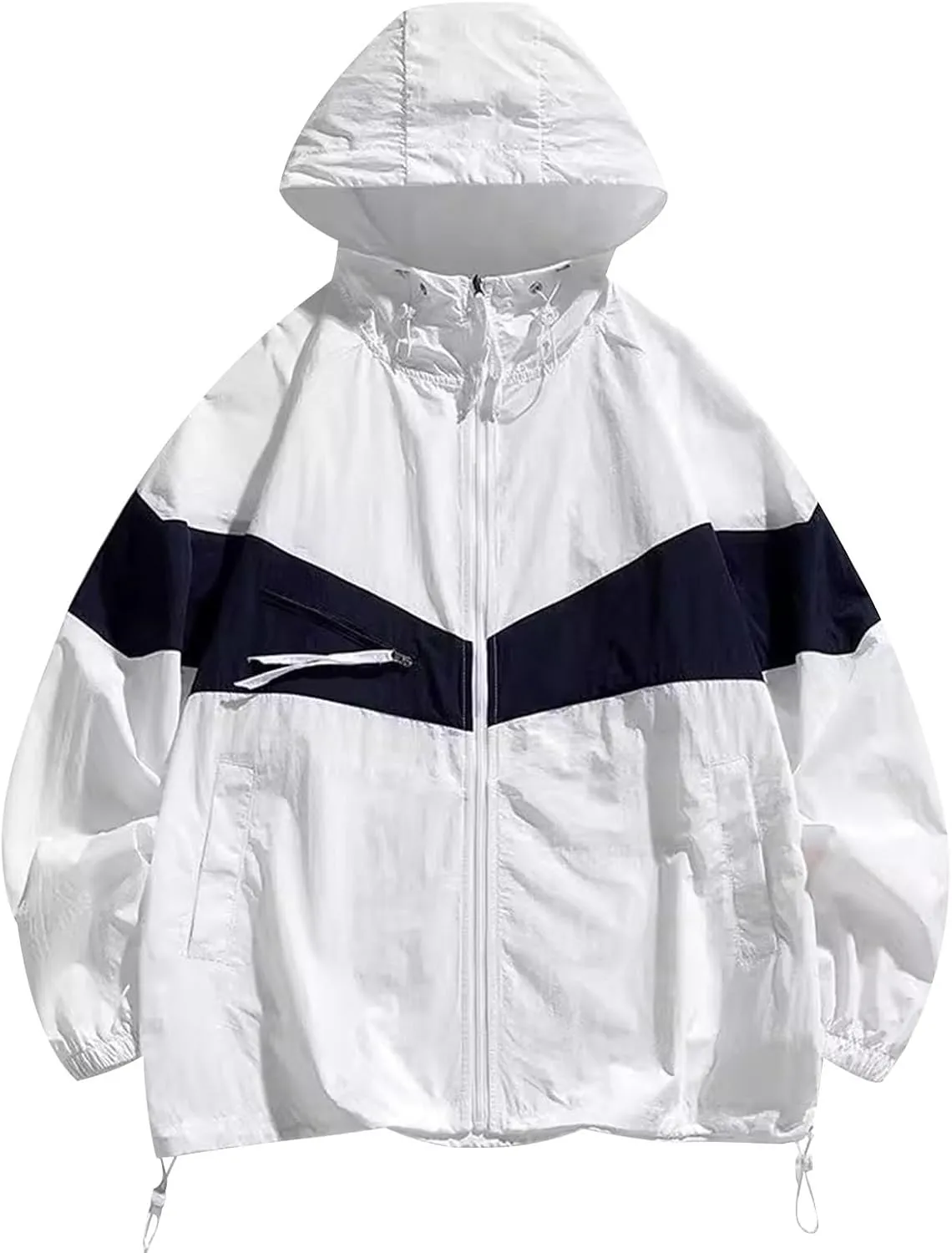 Outdoor Athletic Jackets For Men Summer Windbreaker Lightweight Packable Windproof UPF 50  Sun Protection Raincoat