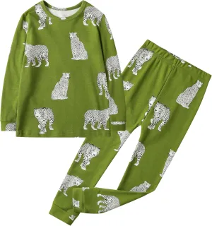 Owlivia 100% Organic Cotton Baby Long Sleeve Pajama Sets, Toddler Boy Girl 2-Piece Sleepwear