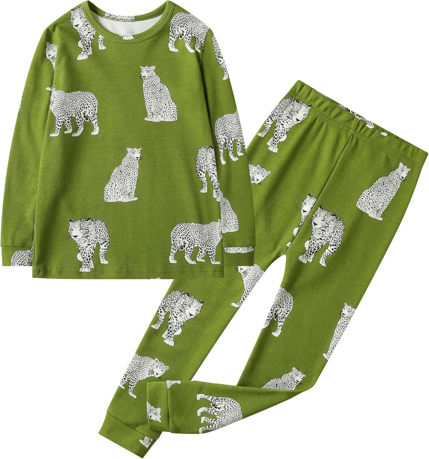Owlivia 100% Organic Cotton Baby Long Sleeve Pajama Sets, Toddler Boy Girl 2-Piece Sleepwear