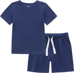 Owlivia 100% Organic Cotton Baby Short Sleeve Pajama Sets, Toddler Boy Girl 2-Piece Sleepwear