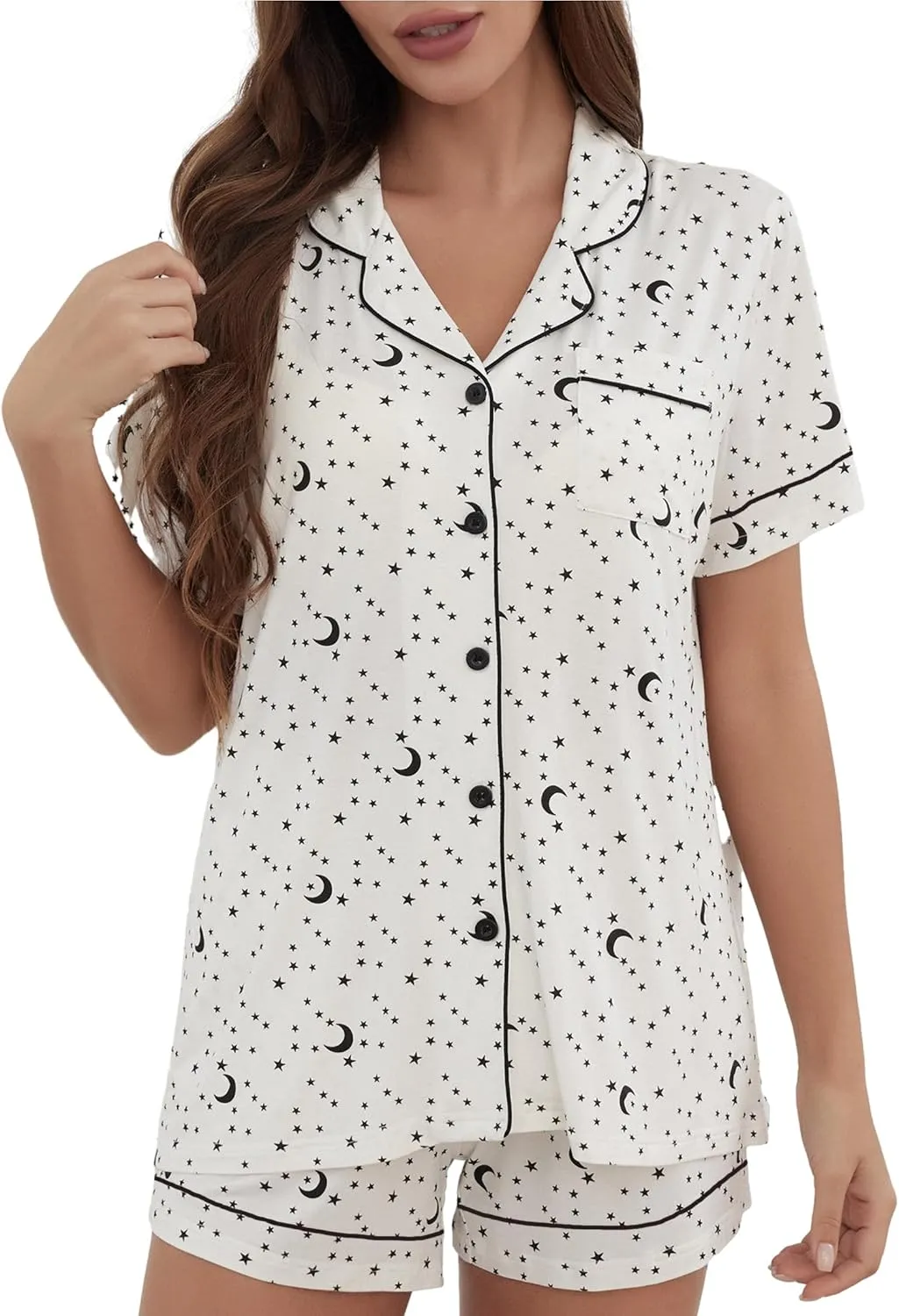 Pajama Sets For Women 2 Piece PJ Sets Short Sleeve Lounge Set Fashion Sleepwear XS-3XL