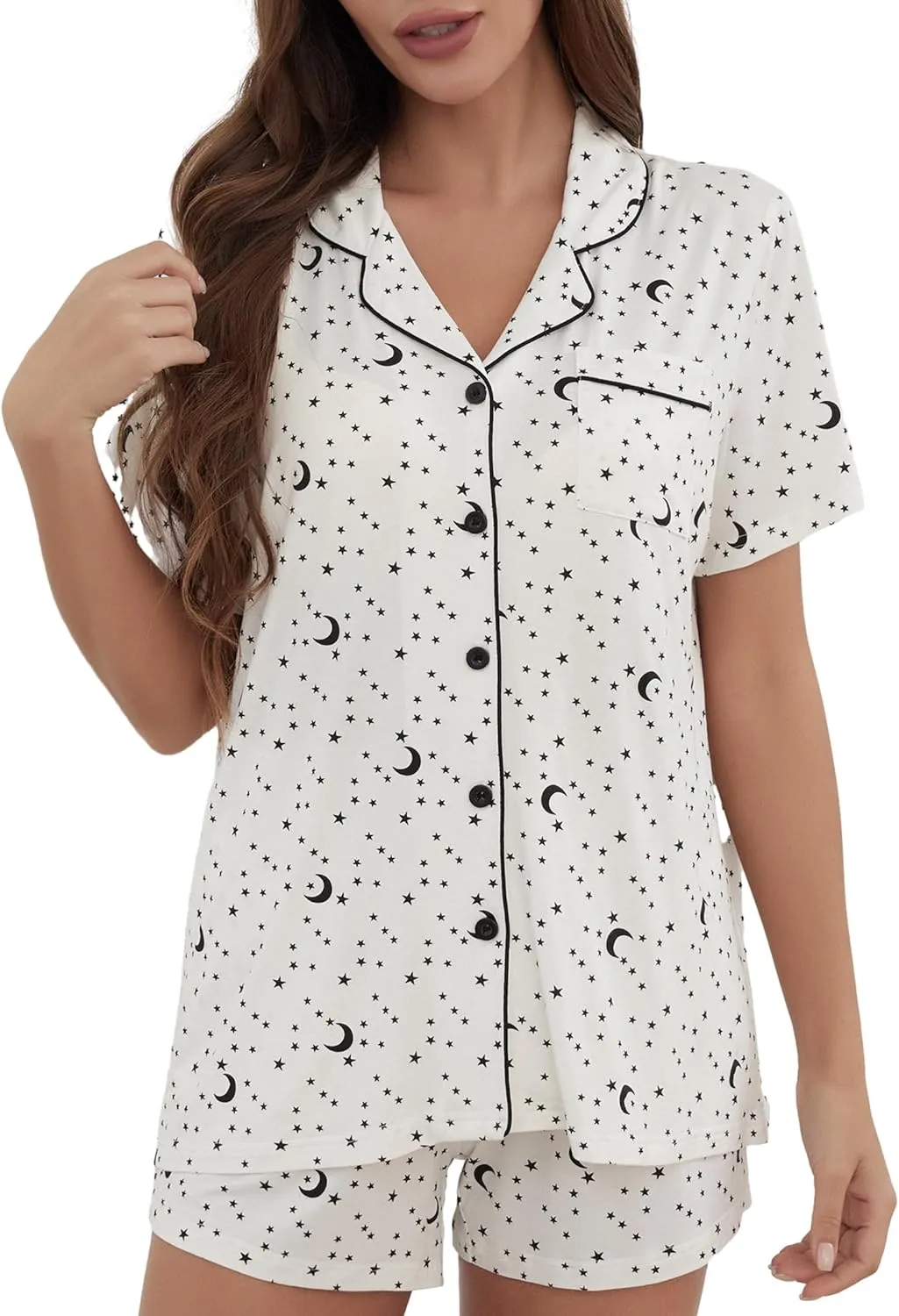 Pajama Sets For Women 2 Piece PJ Sets Short Sleeve Lounge Set Fashion Sleepwear XS-3XL