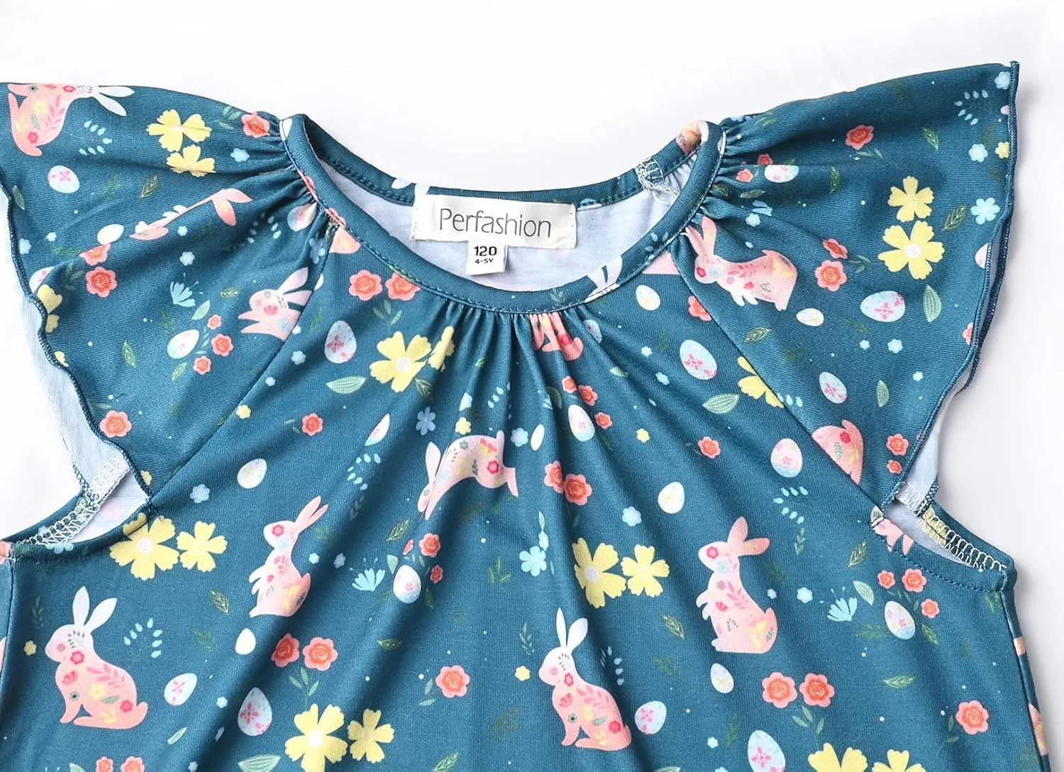 Perfashion Girls' Pajama Sets Flutter Sleeve Ruffles Soft Pjs Size 4-13 Years Sleepwear