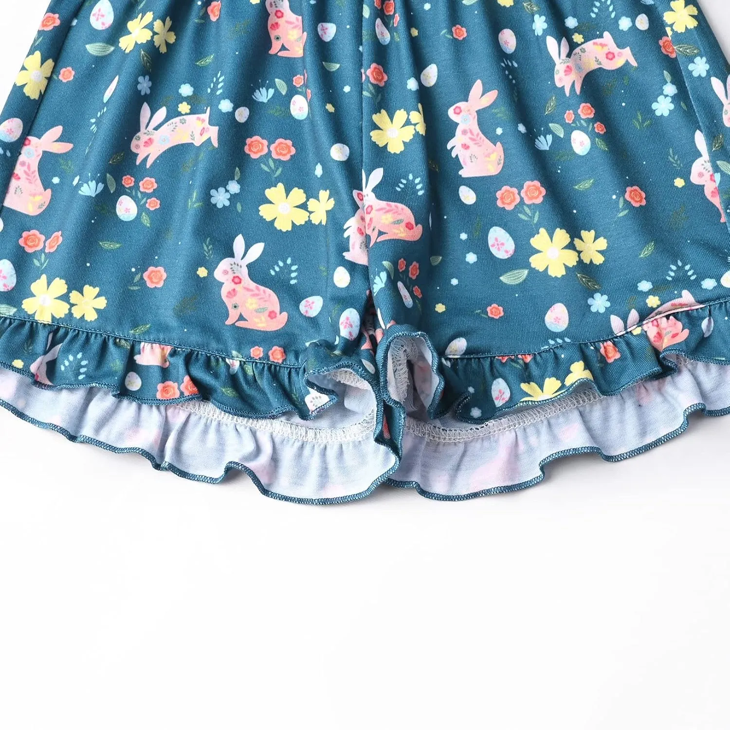 Perfashion Girls' Pajama Sets Flutter Sleeve Ruffles Soft Pjs Size 4-13 Years Sleepwear