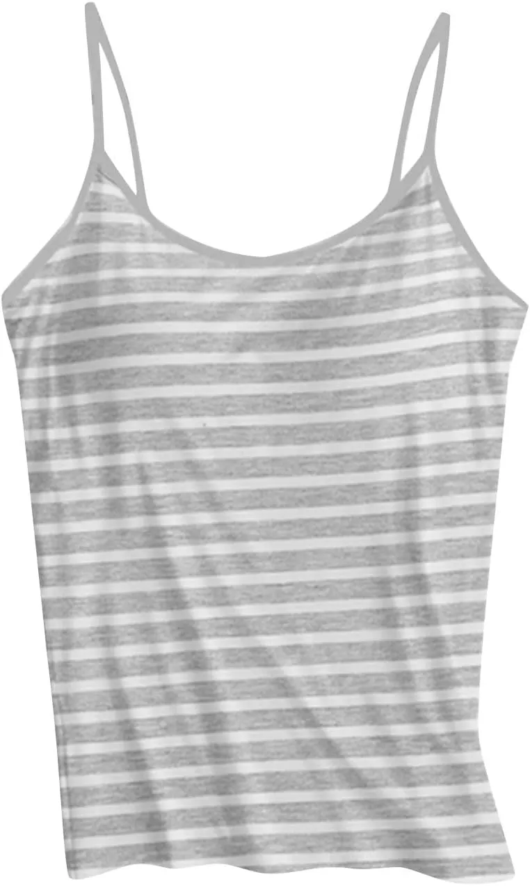 Plus Size Tank Tops for Women Striped Fashion Casual Tanks Sleeveless Comfortable T-Shirt Outfits for Sleep