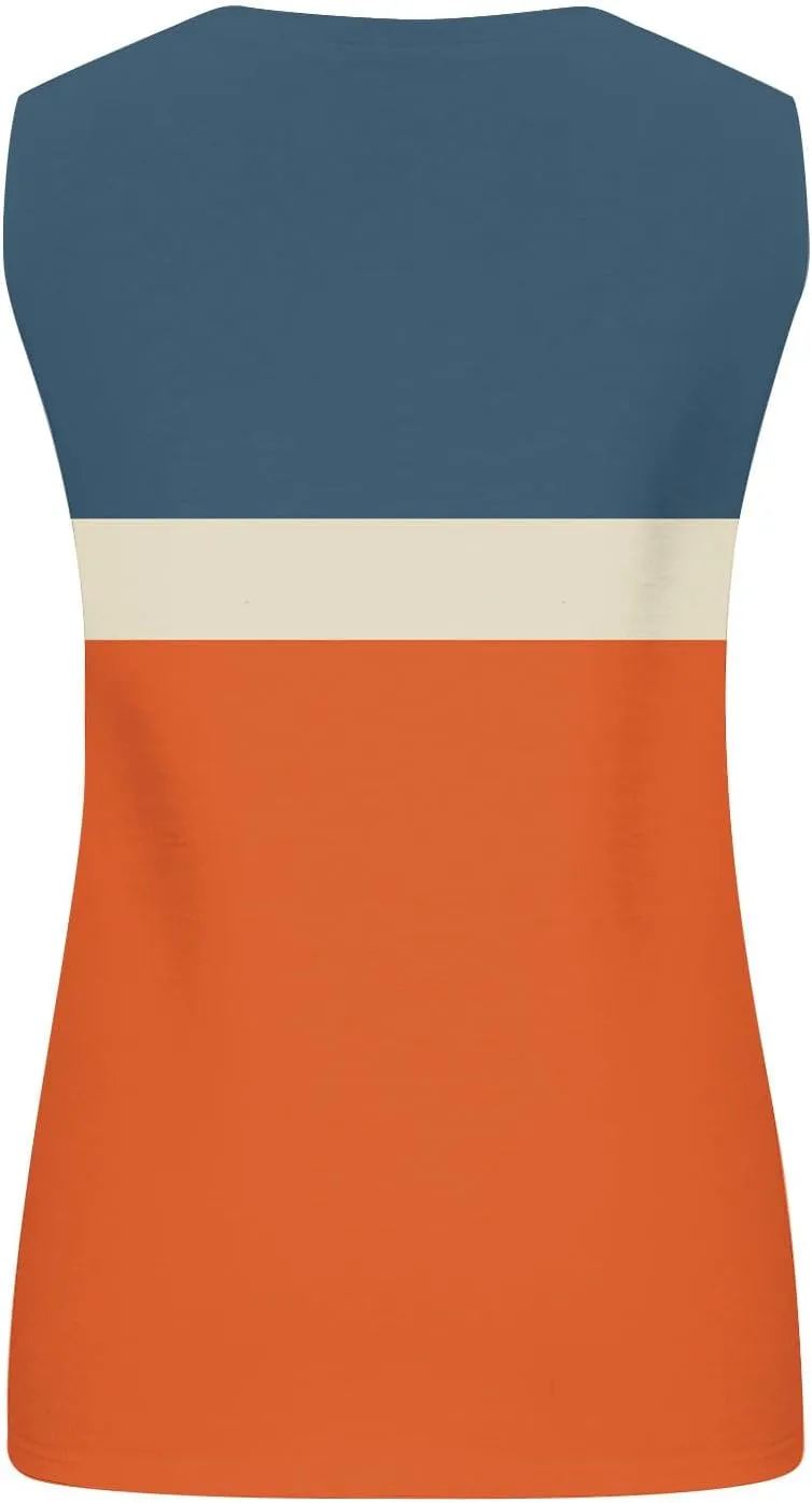 Plus Size Tops for Women Button Up Henley Shirts Sleeveless Summer T-Shirts V Neck Casual Trendy Tunics Blouses XL-5XL
