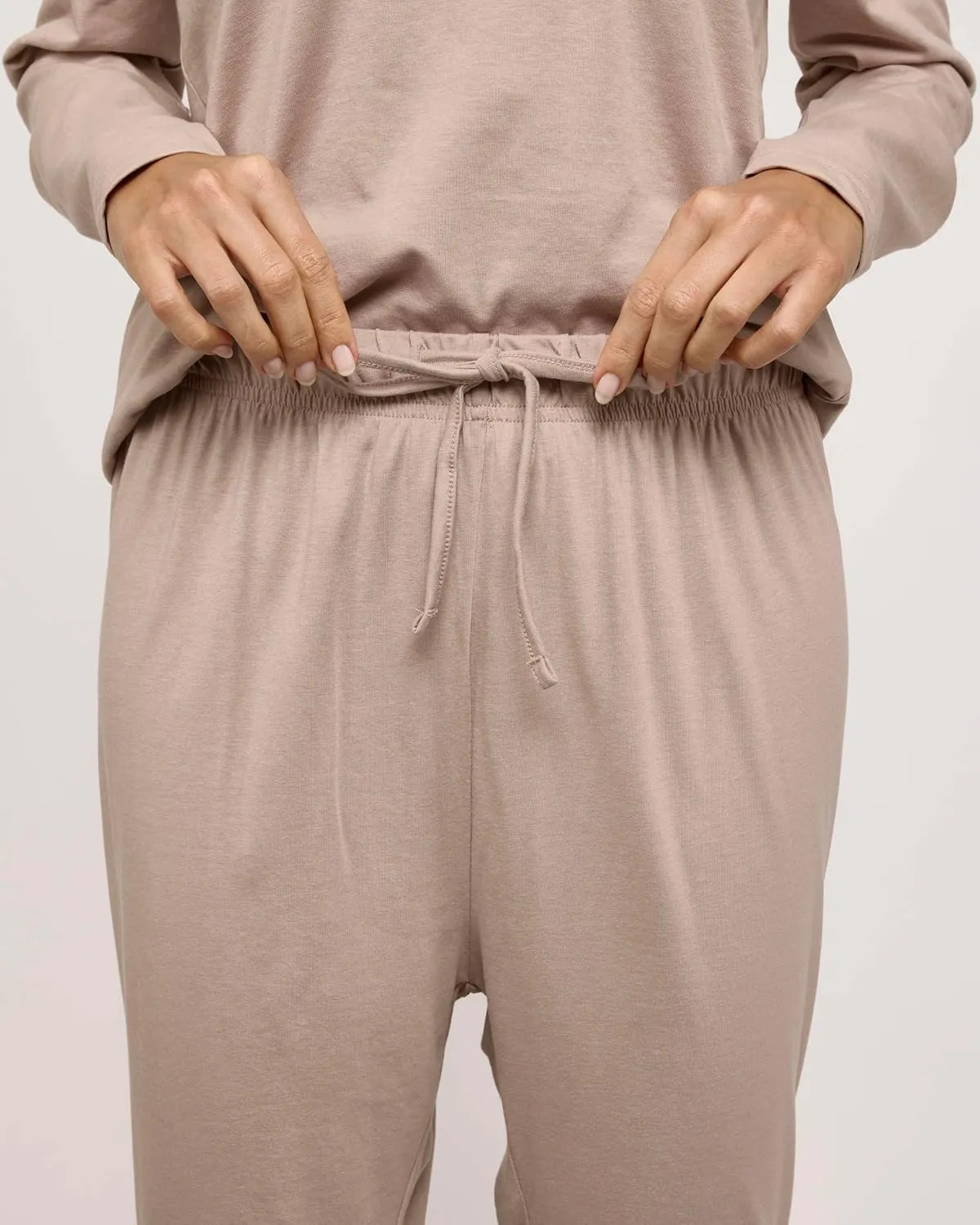 Real Essentials 2 Pack Women's Soft Cotton Long Sleeve Pajama Set with Pants - Lounge Sets for Women (Available In Plus)