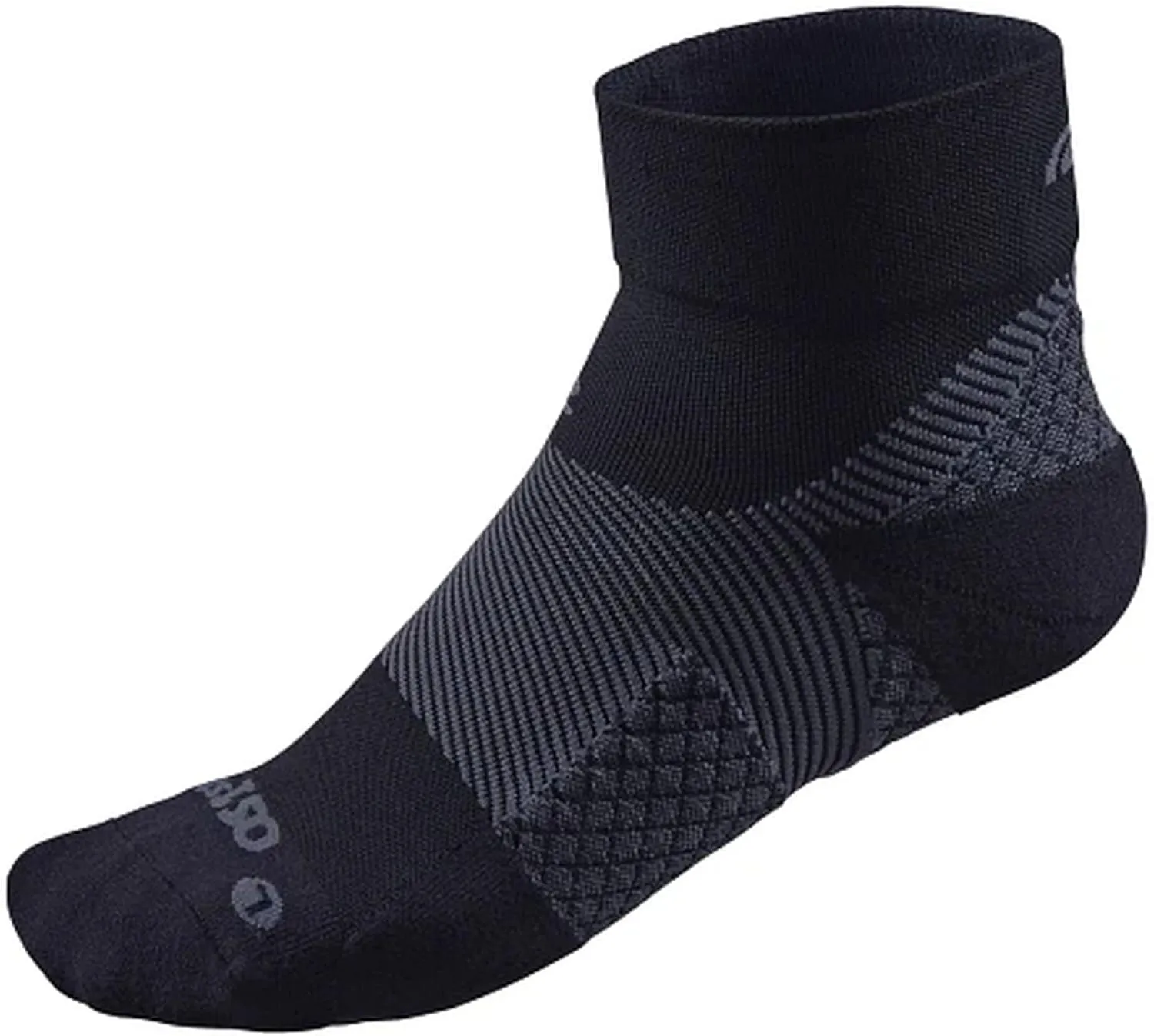 Road Runner Sports R-Gear OS1st Plantar Fasciitis Quarter Crew Socks for Men and Women (2 Pairs)