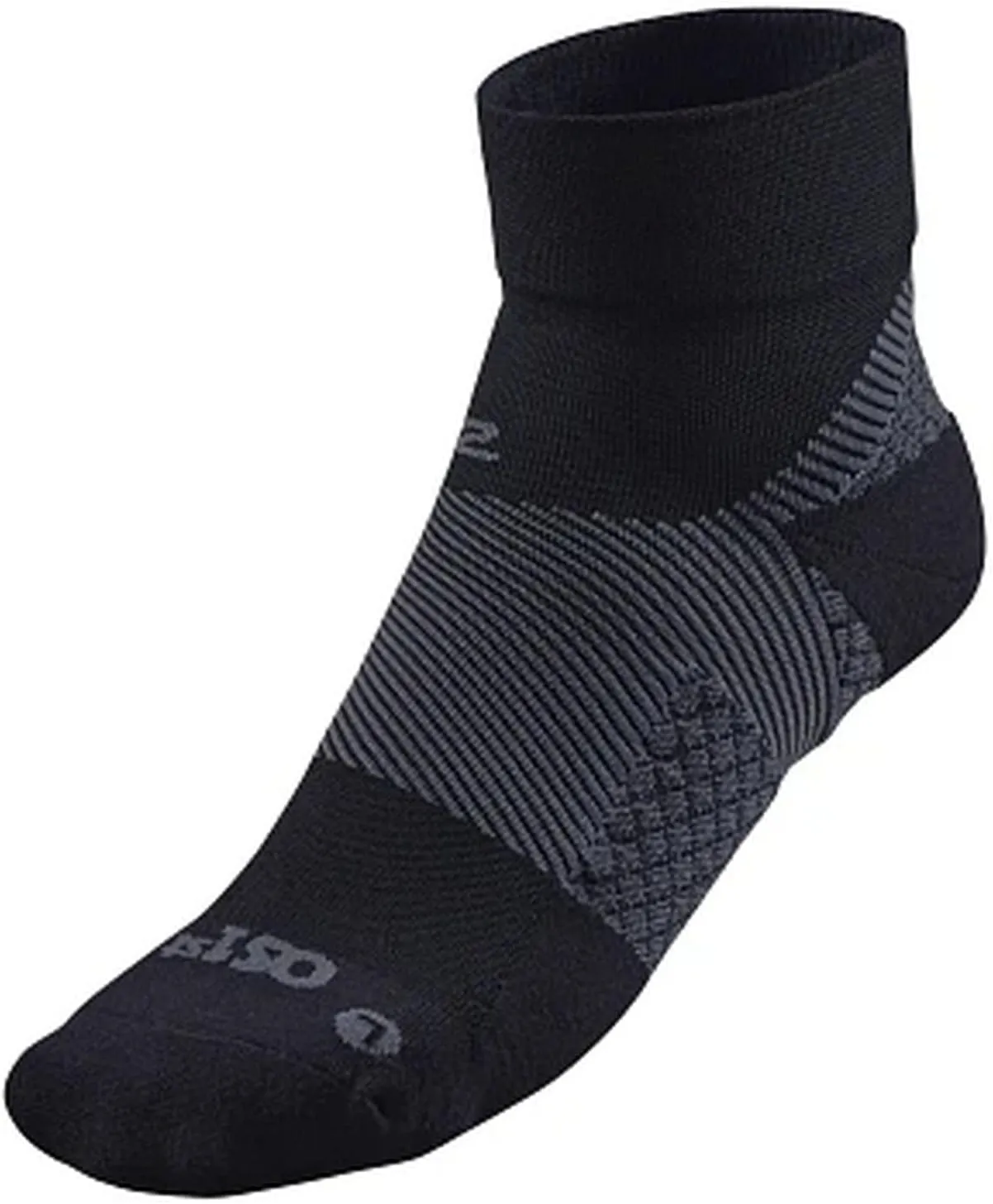 Road Runner Sports R-Gear OS1st Plantar Fasciitis Quarter Crew Socks for Men and Women (2 Pairs)