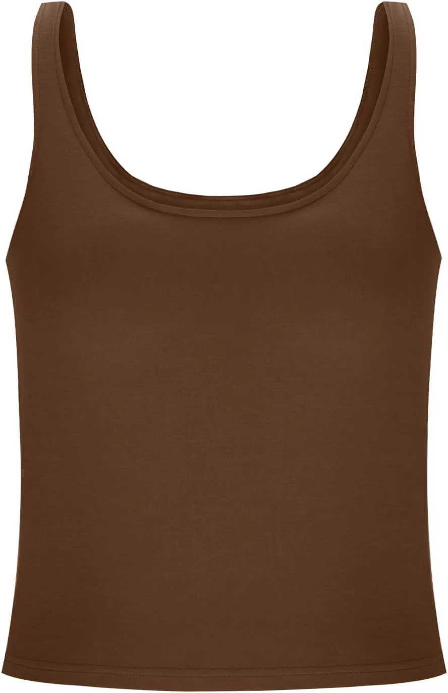 Seamless Workout Tank Tops for Women Summer Racerback Sleeveless Tops with Built-in Bra U-Back Athletic Gym Yoga Shirt
