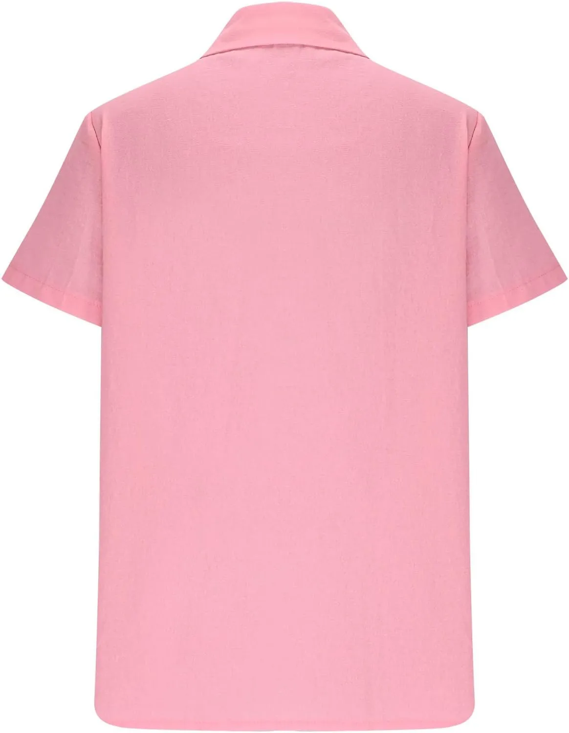 Summer Outfits for Women 2025 Button Down Short Sleeve Regular Fit Shirts Cotton Linen Comfy Casual Work Tshirt