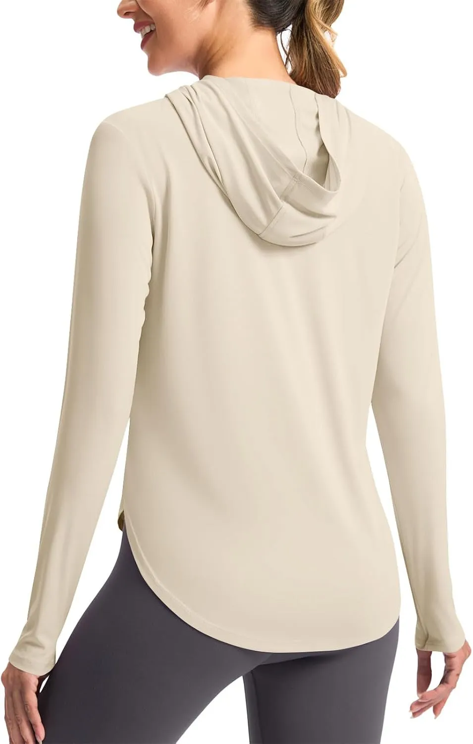 Sun Protection Hoodie For Women UPF 50  Fishing Hiking Shirt Lightweight Cool Rash Guard Casual Long Sleeve Spf Shirt
