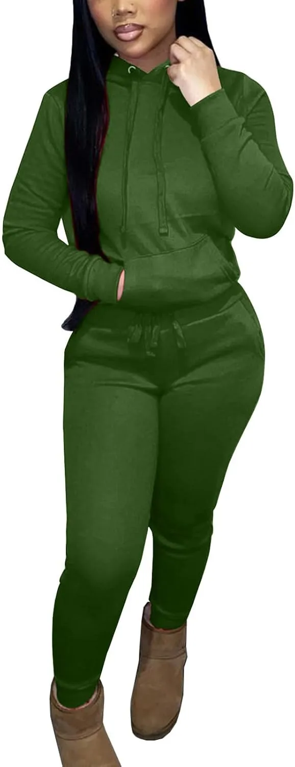 Sweatsuits for Women 2 Piece Outfit Two Piece Lounge Sets Hoodies and Sweatpants Spring Fashion Clothes Tracksuits