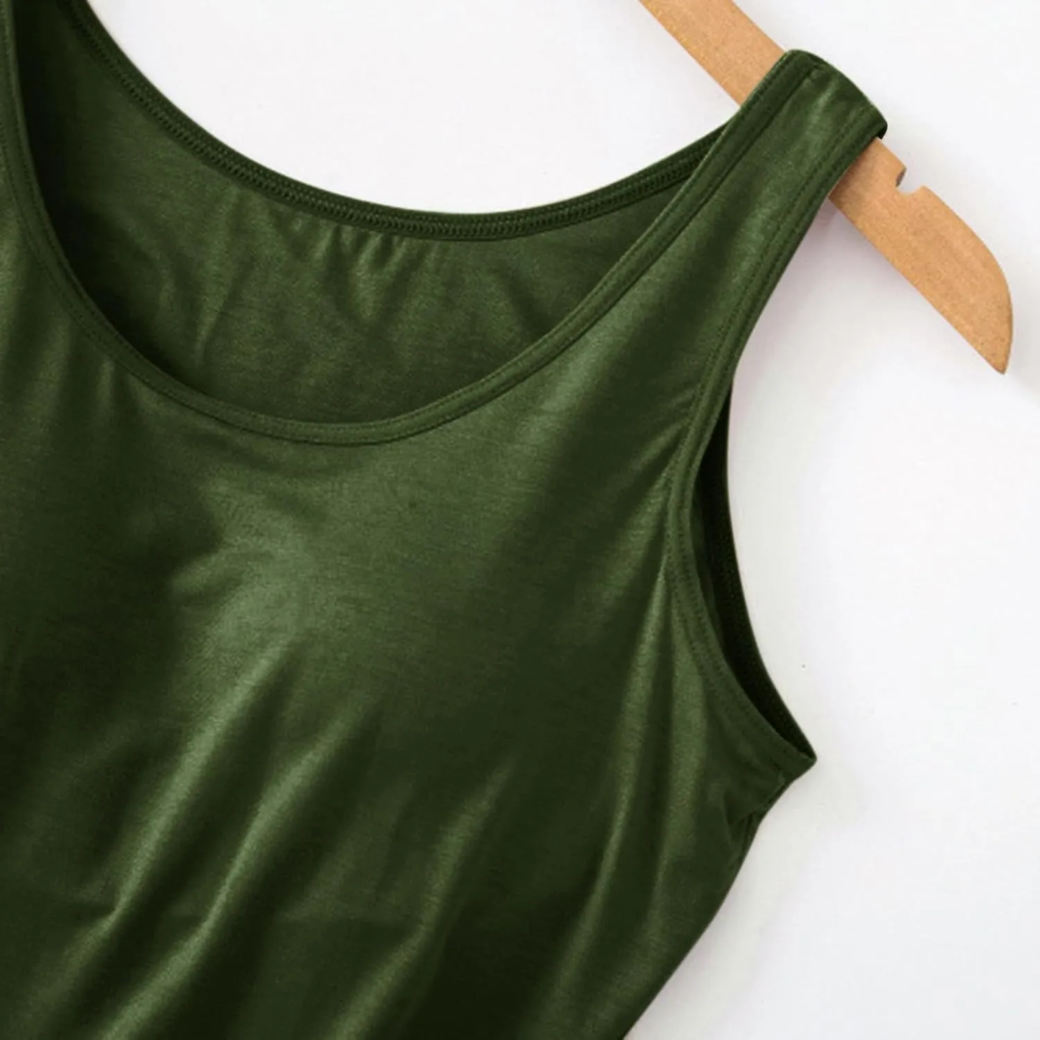 Tank Tops for Women Built in Bra Cotton Shelf Bra Summer Fitted Tanks Layering Sports Workout Camisole Undershirts