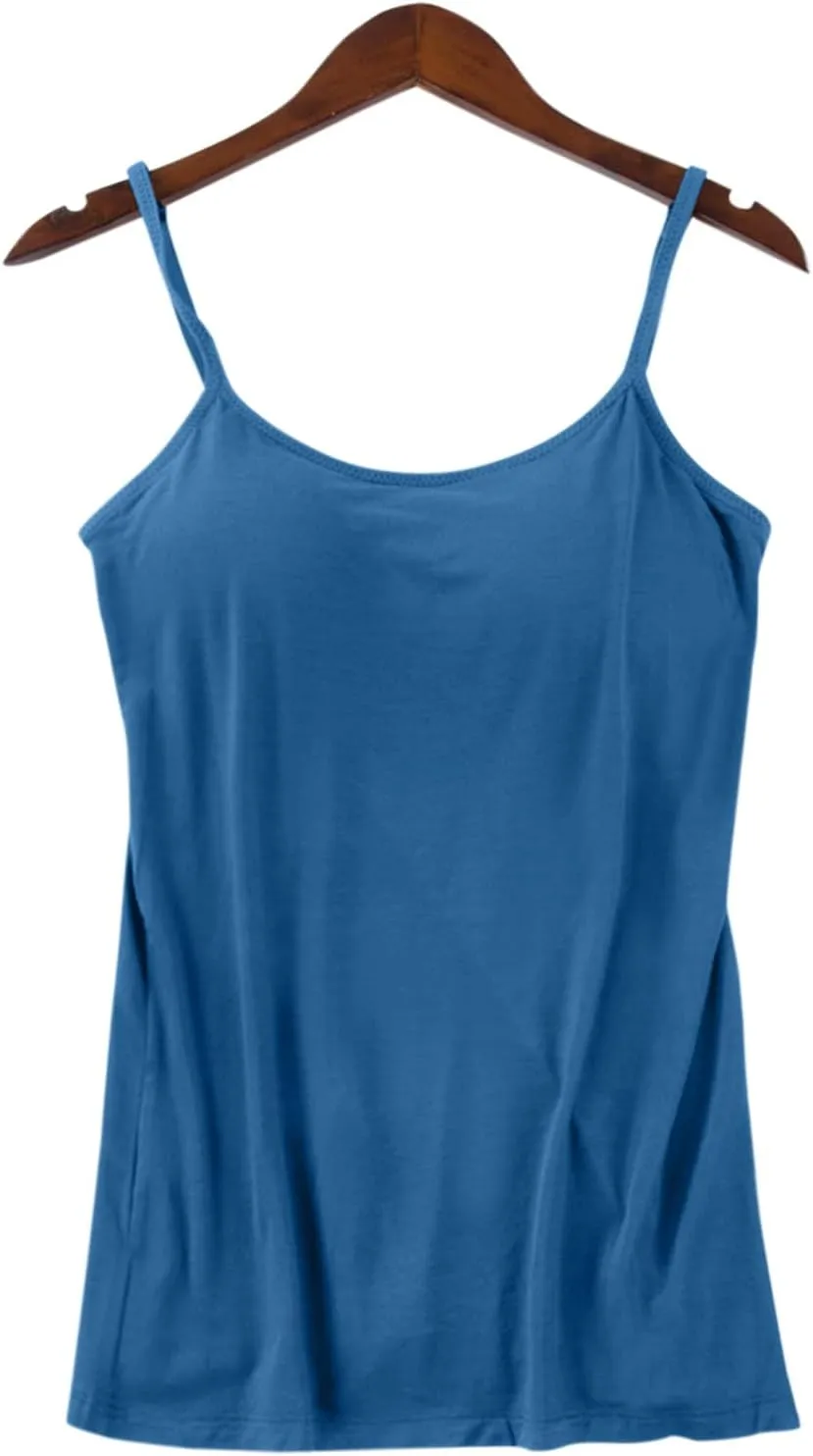 Tank Tops with Built in Bras Athletic Tank Tops for Women Fitness Workout Running Layering Undershirts Cami Tops