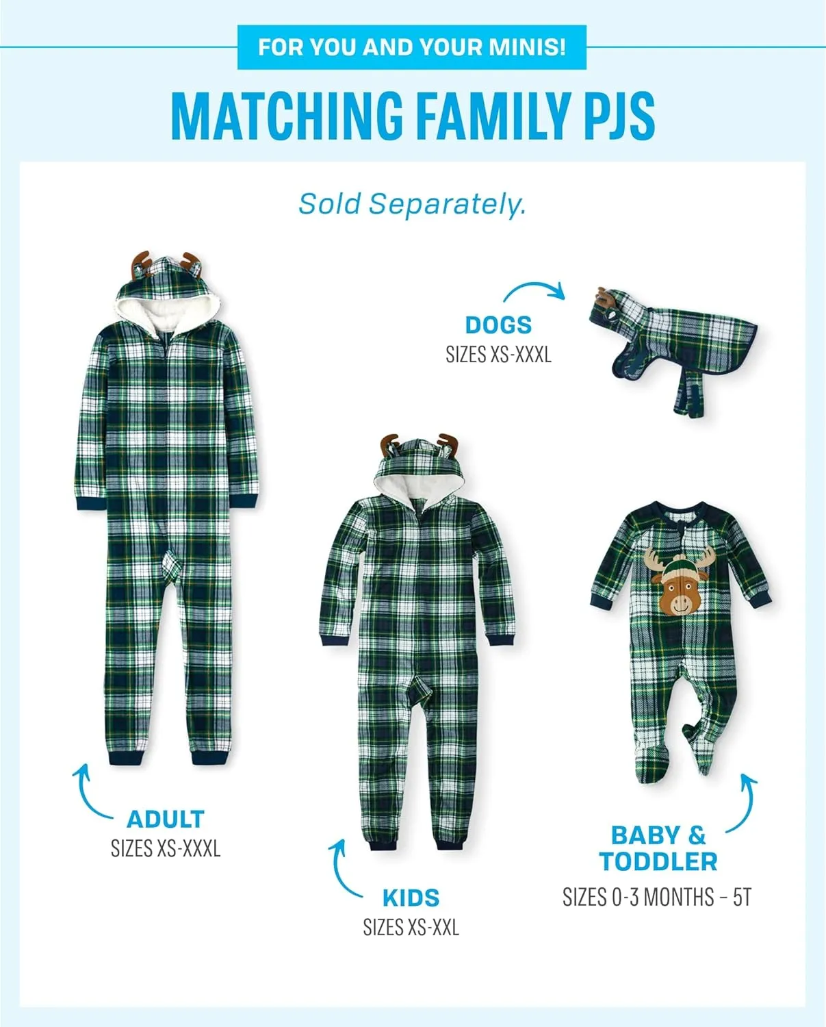 The Children's Place Baby Family Matching, Holiday Pajama Sets, Fleece