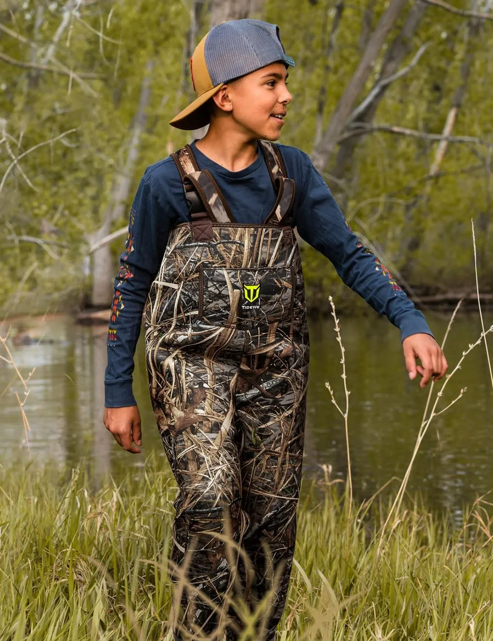 TIDEWE Chest Waders for Toddler & Children, Neoprene Waterproof Insulated Hunting & Fishing Youth Waders for Boy and Girl