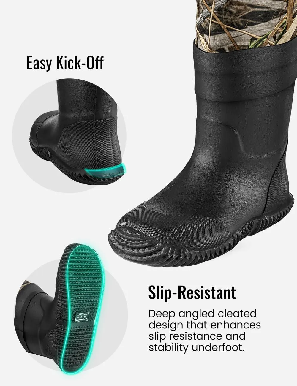 TIDEWE Chest Waders for Toddler & Children, Neoprene Waterproof Insulated Hunting & Fishing Youth Waders for Boy and Girl