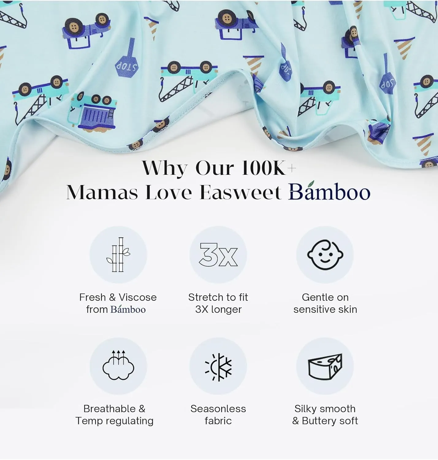 Toddler Boys and Girls Bamboo Viscose Pajamas Set Snug Fit Long Sleeve Top and Pants PJs