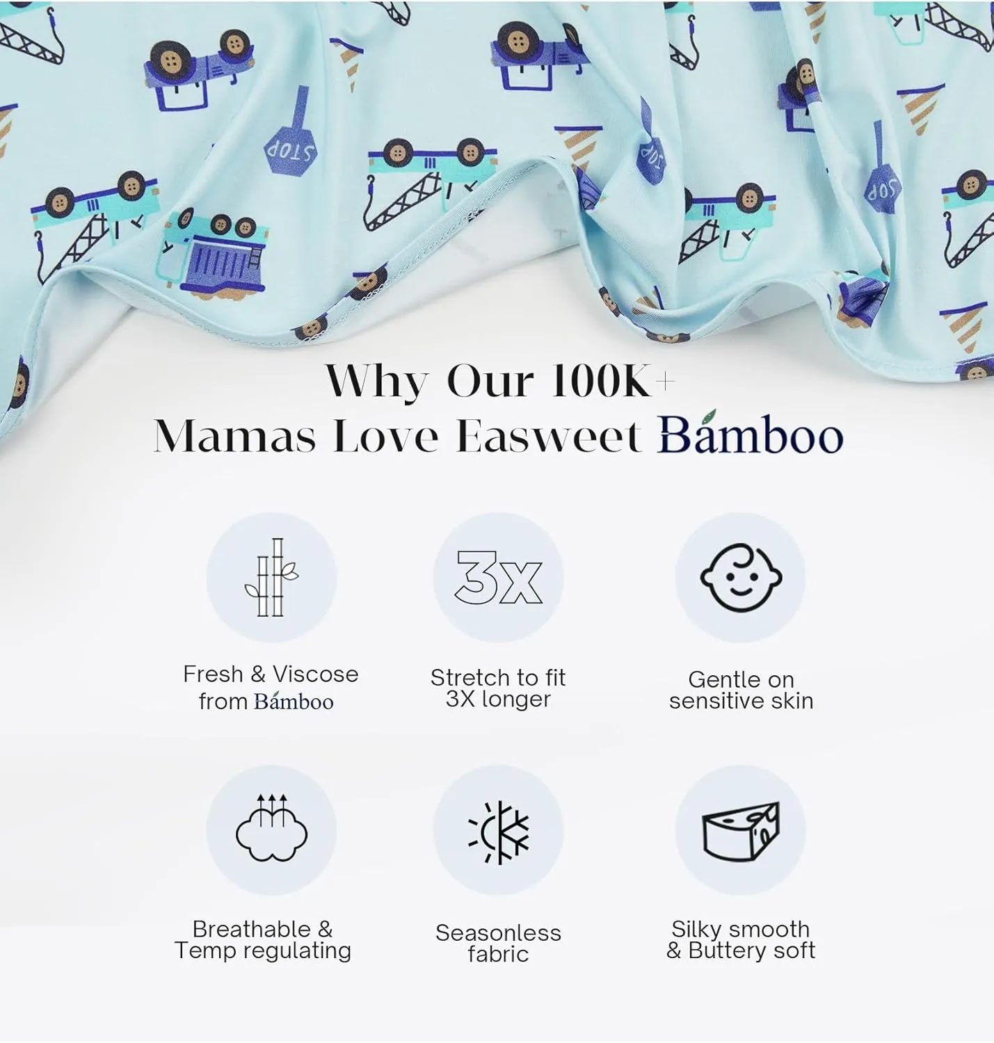 Toddler Boys' Sleepwear Bamboo Viscose Kids Long Sleeve Tops and Pants 2 Piece Pajama Sets