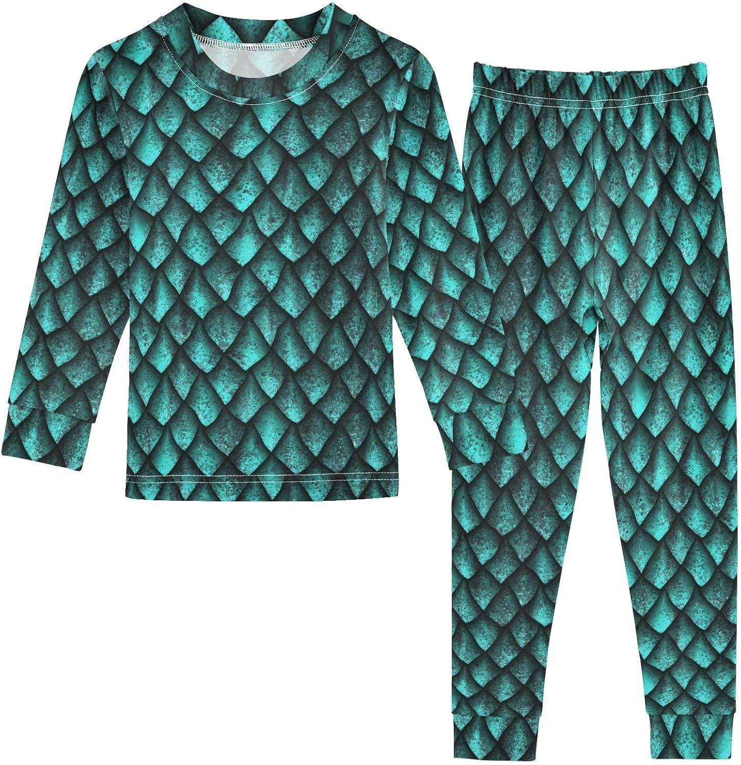 Unisex Long-Sleeve PJ Sets, 2-Piece Pajamas Sleepwear