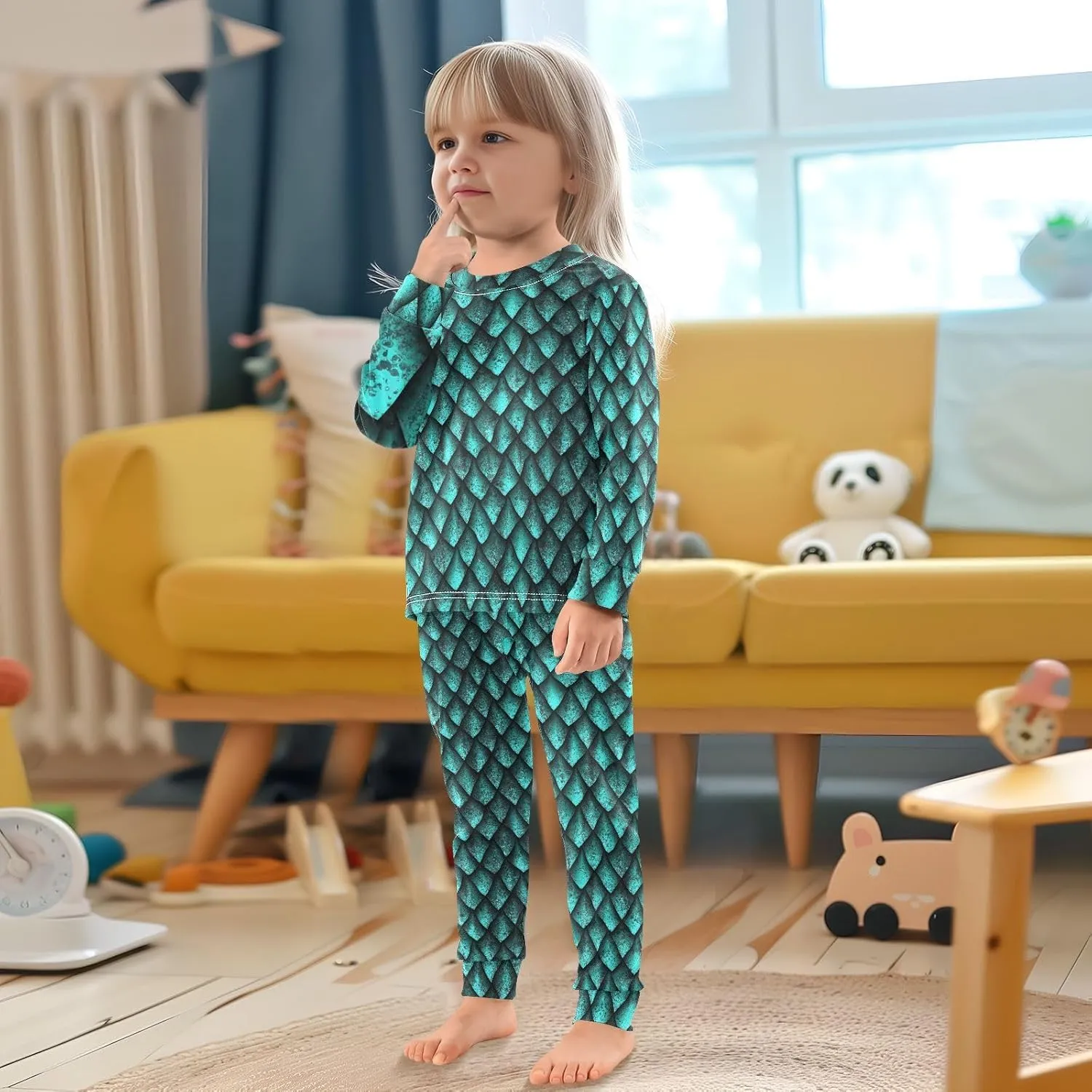 Unisex Long-Sleeve PJ Sets, 2-Piece Pajamas Sleepwear
