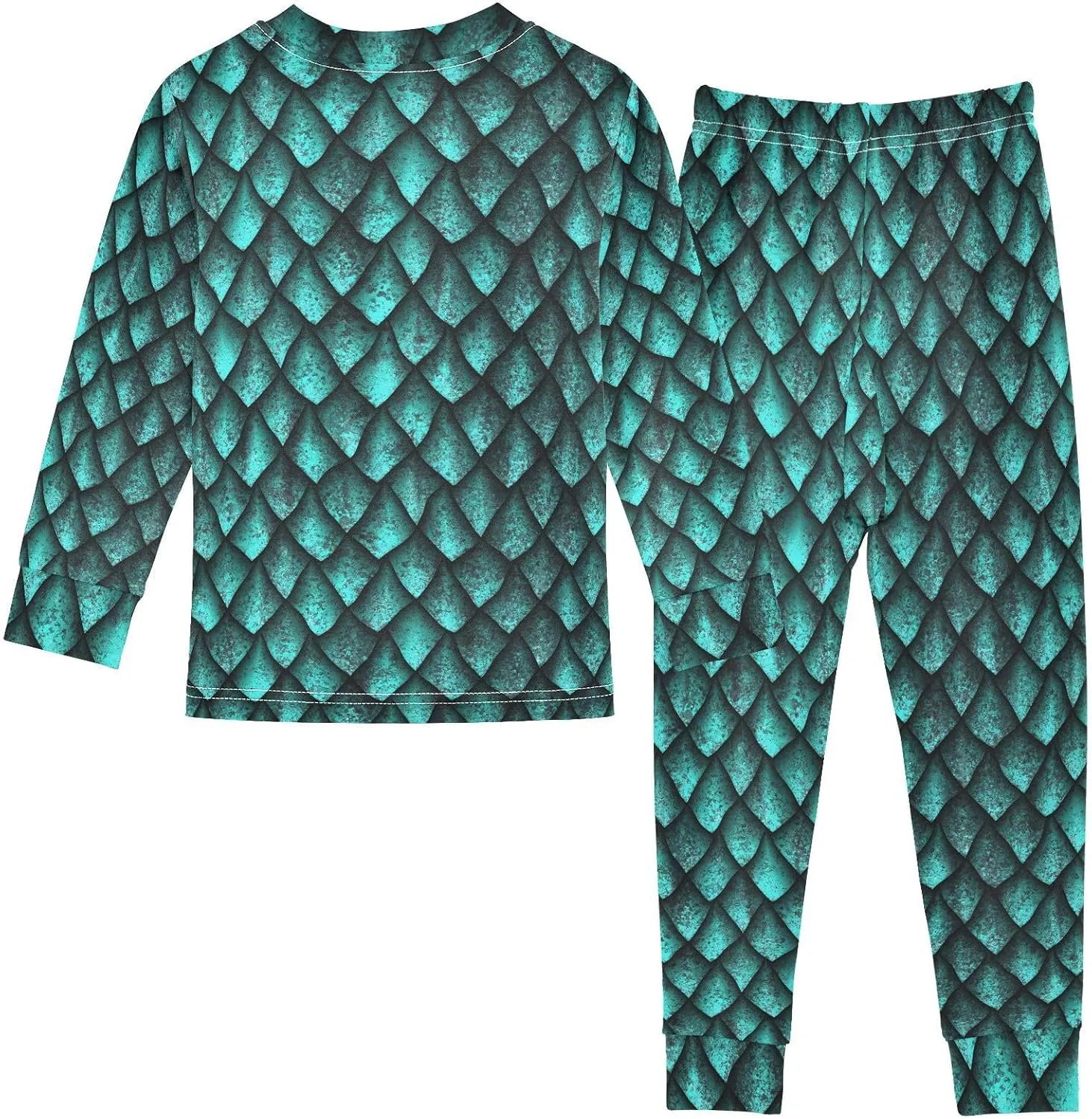 Unisex Long-Sleeve PJ Sets, 2-Piece Pajamas Sleepwear