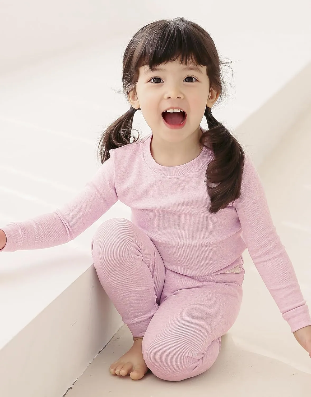 Vaenait 6M-12Y Toddler Kids Super Soft Lightweight Breathable Modal Cotton Melange Sleepwear Pajamas Set
