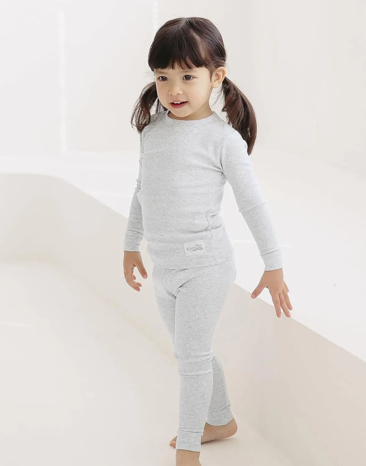 Vaenait 6M-12Y Toddler Kids Super Soft Lightweight Breathable Modal Cotton Melange Sleepwear Pajamas Set