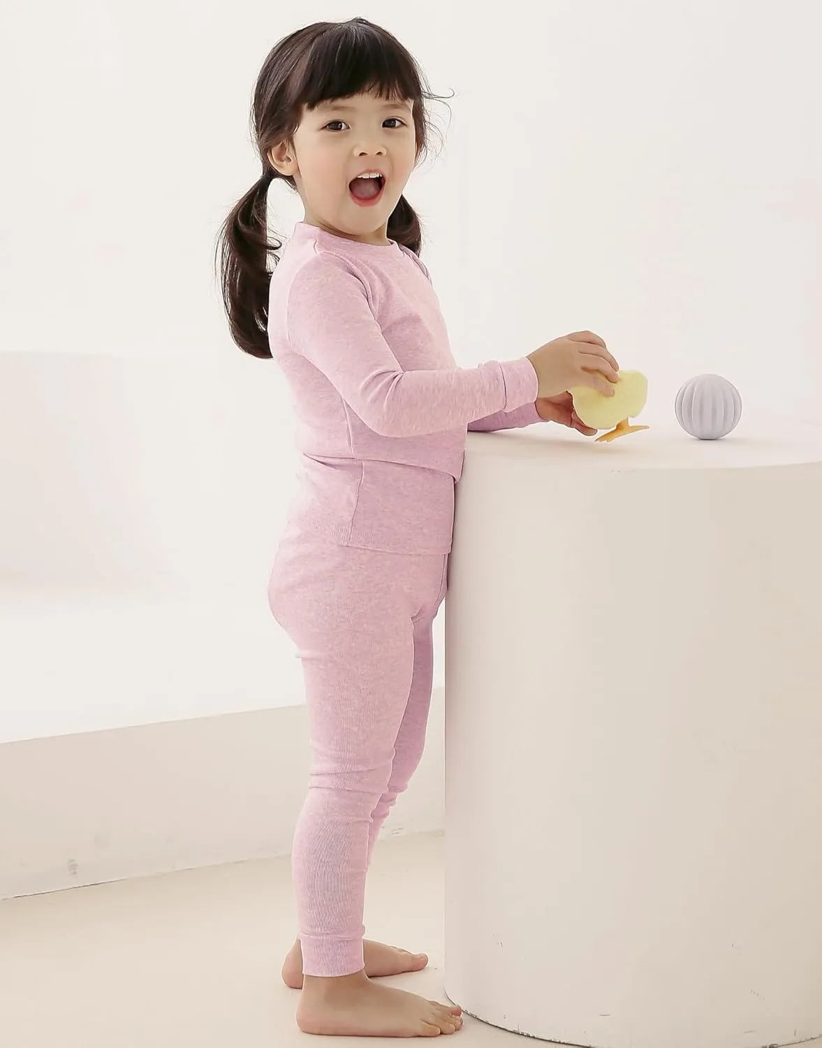 Vaenait 6M-12Y Toddler Kids Super Soft Lightweight Breathable Modal Cotton Melange Sleepwear Pajamas Set
