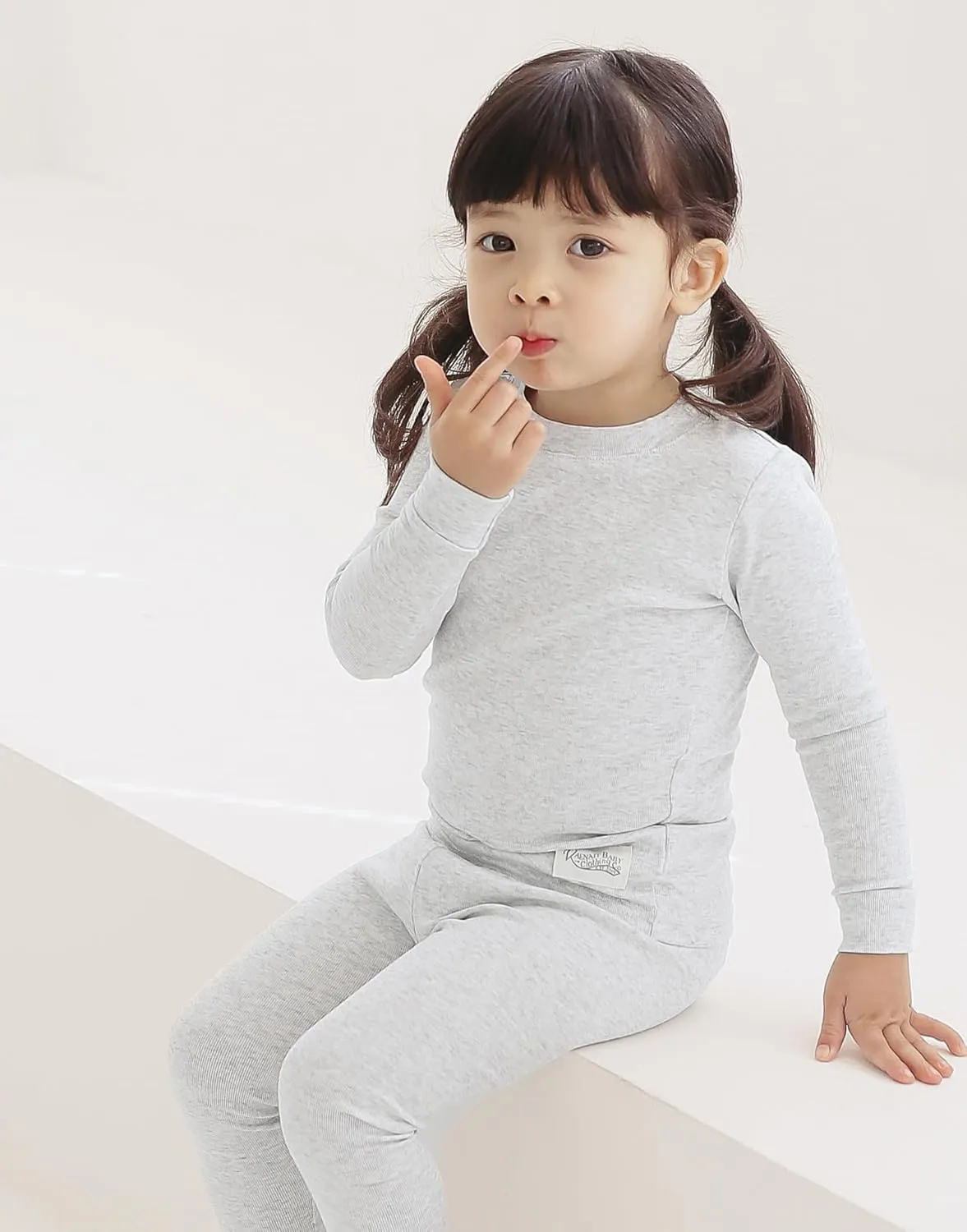 Vaenait 6M-12Y Toddler Kids Super Soft Lightweight Breathable Modal Cotton Melange Sleepwear Pajamas Set