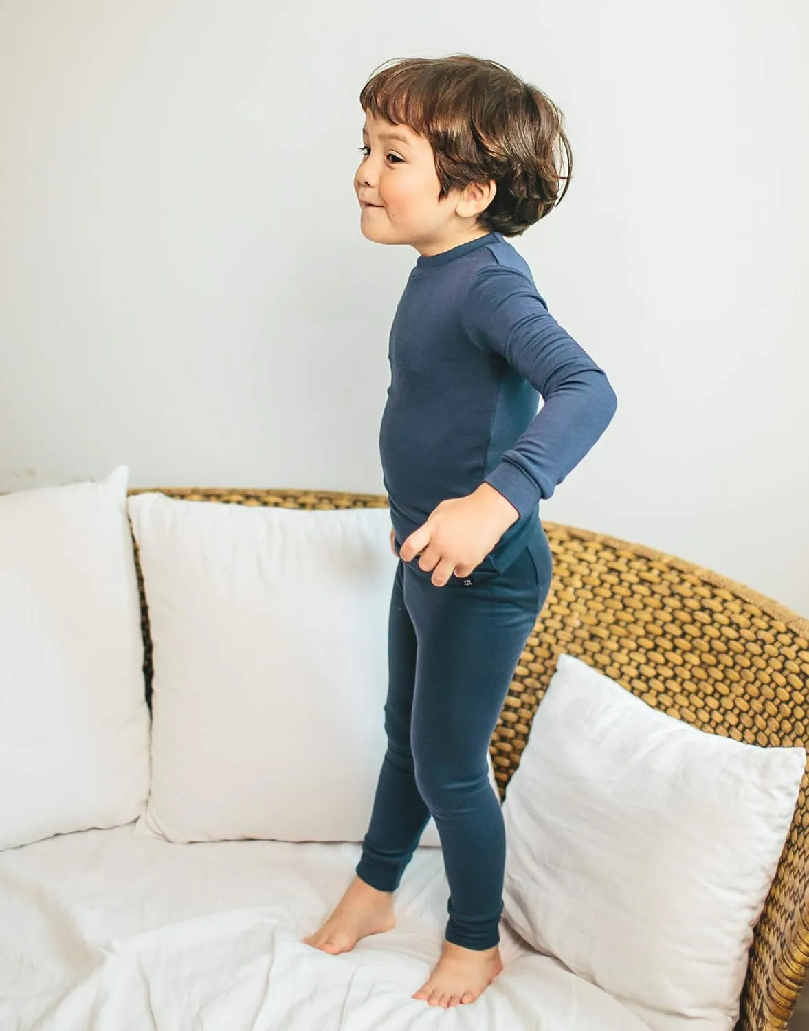 VAENAIT 6M-12Y Toddler Toddler Kids Toddler Girls Boys Soft Comfy Modal Tencel Solid Raglan Sleepwear Pajamas Pjs 2pcs Set