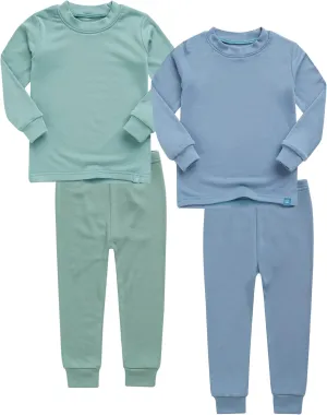 VAENAIT 6M-12Y Toddler Toddler Kids Toddler Girls Boys Soft Comfy Modal Tencel Solid Raglan Sleepwear Pajamas Pjs 2pcs Set