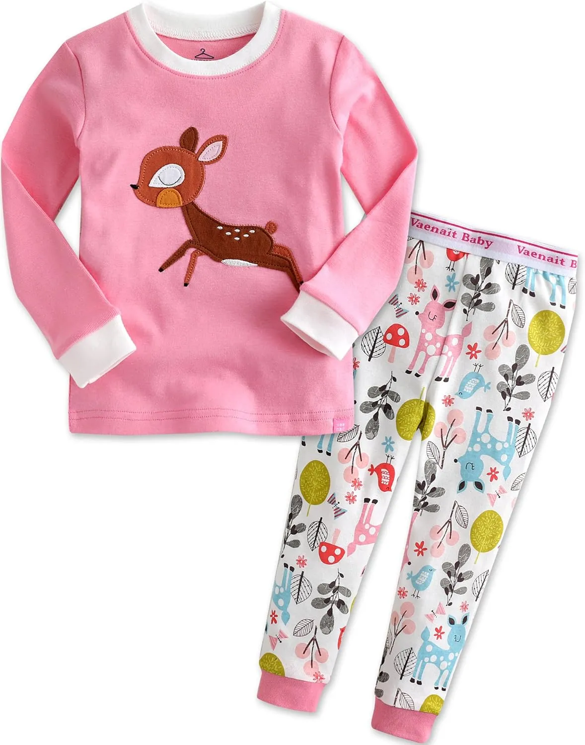 VAENAIT BABY 12M-12Y Infant Kids Junior Boys Girls Animal Truck Rabbit Character 100% Cotton Pajamas Set