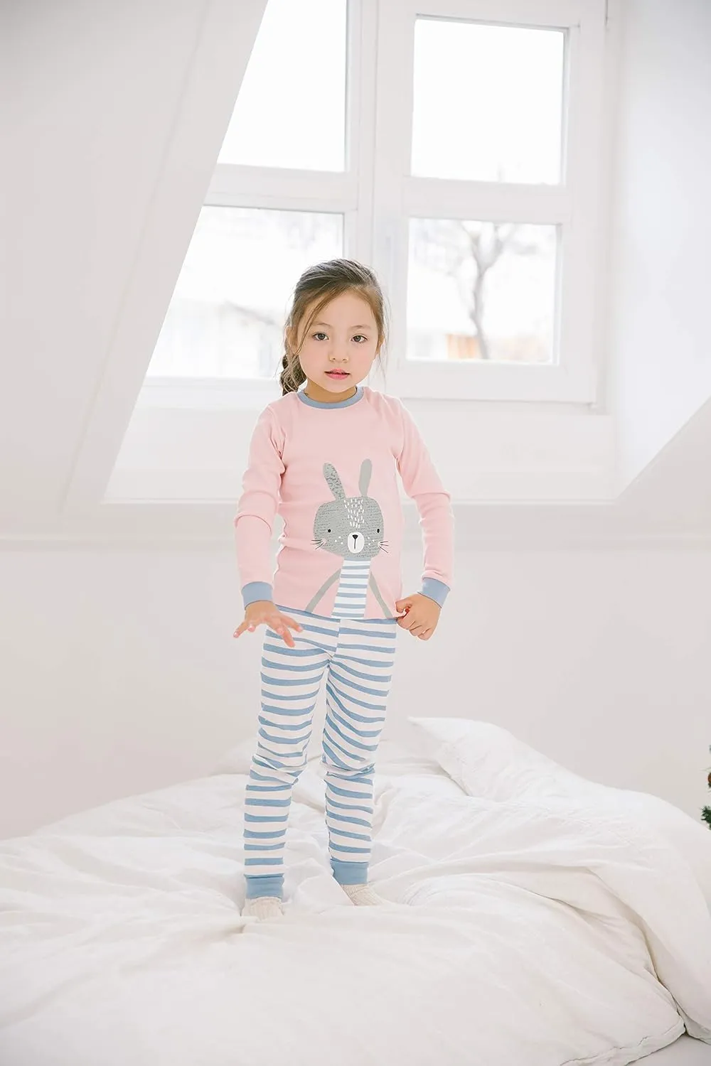 VAENAIT BABY 12M-12Y Infant Kids Junior Boys Girls Animal Truck Rabbit Character 100% Cotton Pajamas Set