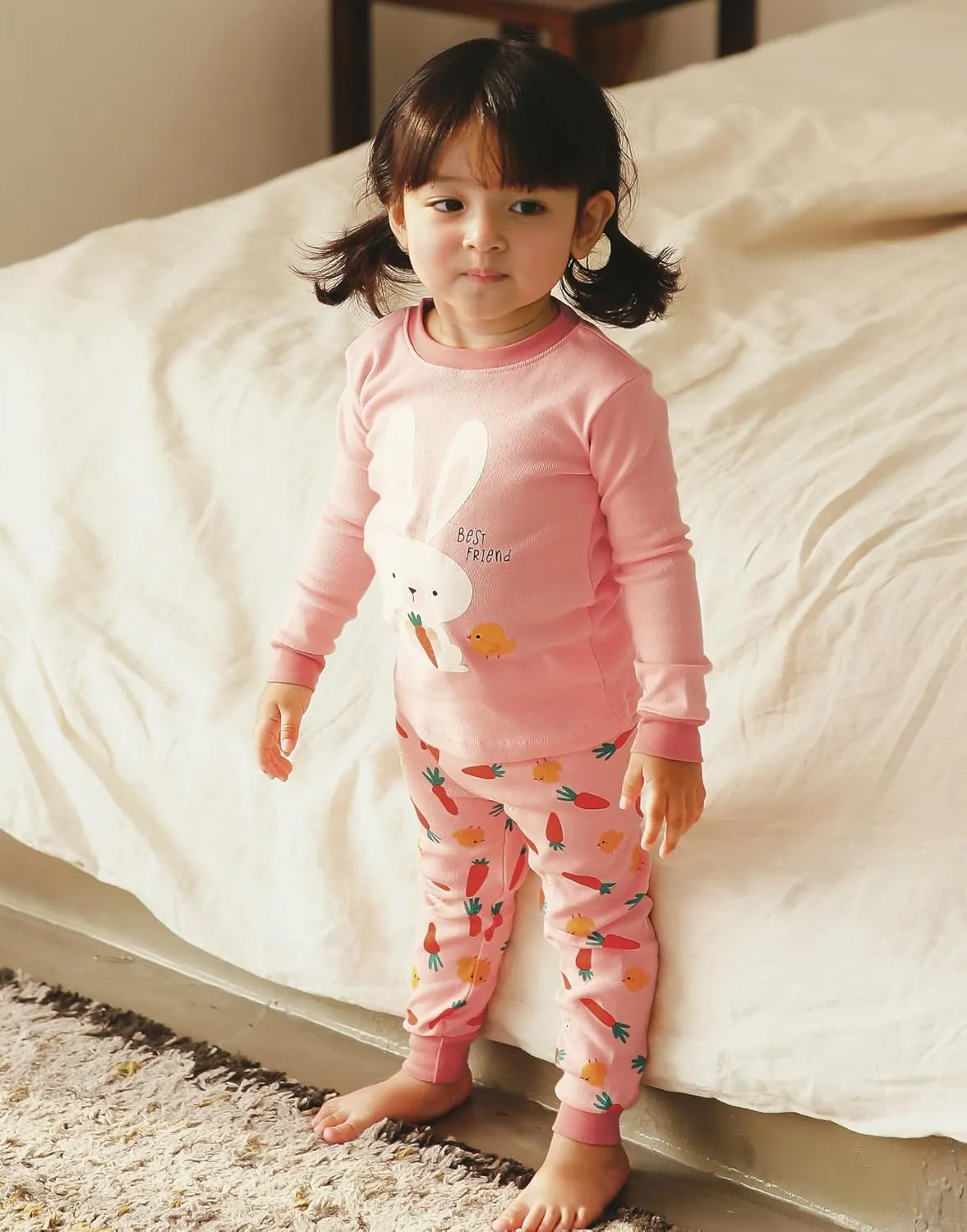 VAENAIT BABY 12M-12Y Infant Kids Junior Boys Girls Animal Truck Rabbit Character 100% Cotton Pajamas Set