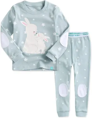 VAENAIT BABY 12M-12Y Infant Kids Junior Boys Girls Animal Truck Rabbit Character 100% Cotton Pajamas Set