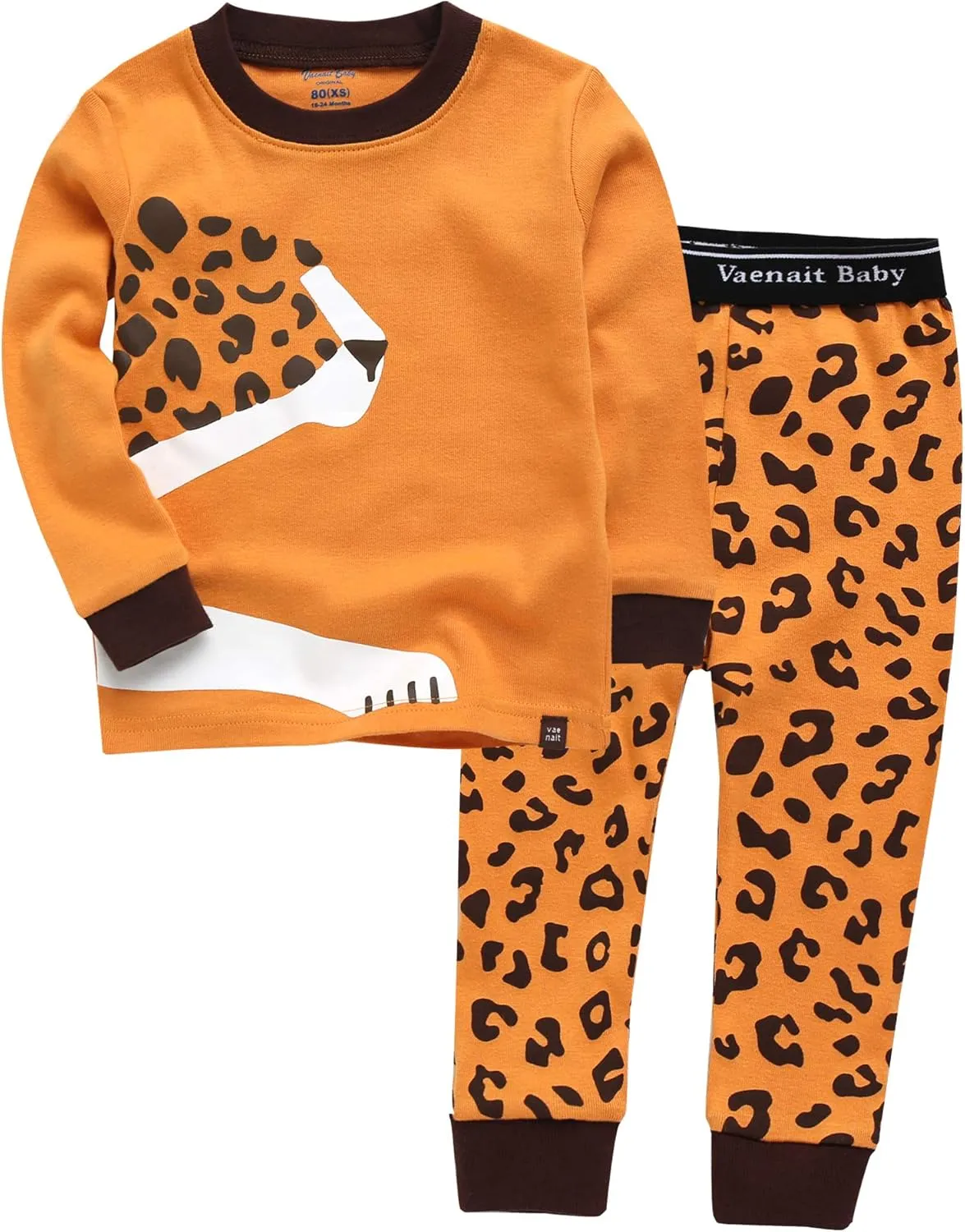 VAENAIT BABY 12M-12Y Infant Kids Junior Boys Girls Animal Truck Rabbit Character 100% Cotton Pajamas Set