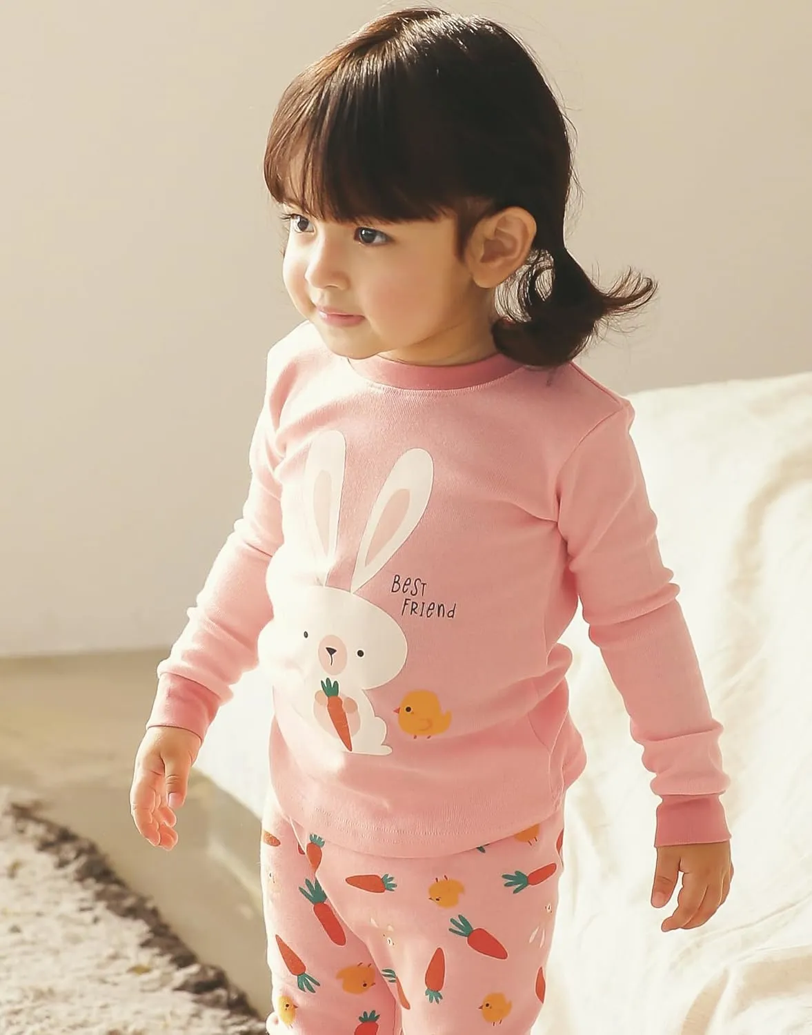 VAENAIT BABY 12M-12Y Infant Kids Junior Boys Girls Animal Truck Rabbit Character 100% Cotton Pajamas Set