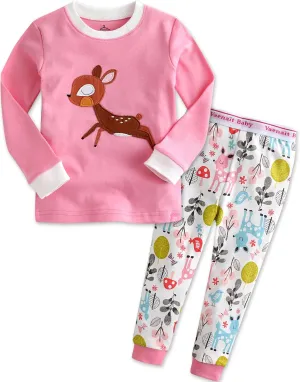 VAENAIT BABY 12M-12Y Infant Kids Junior Boys Girls Animal Truck Rabbit Character 100% Cotton Pajamas Set