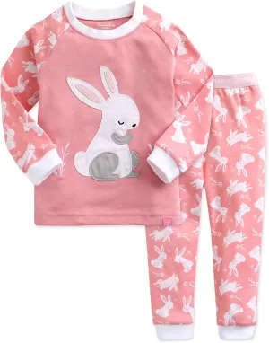 VAENAIT BABY 12M-12Y Infant Kids Junior Boys Girls Animal Truck Rabbit Character 100% Cotton Pajamas Set