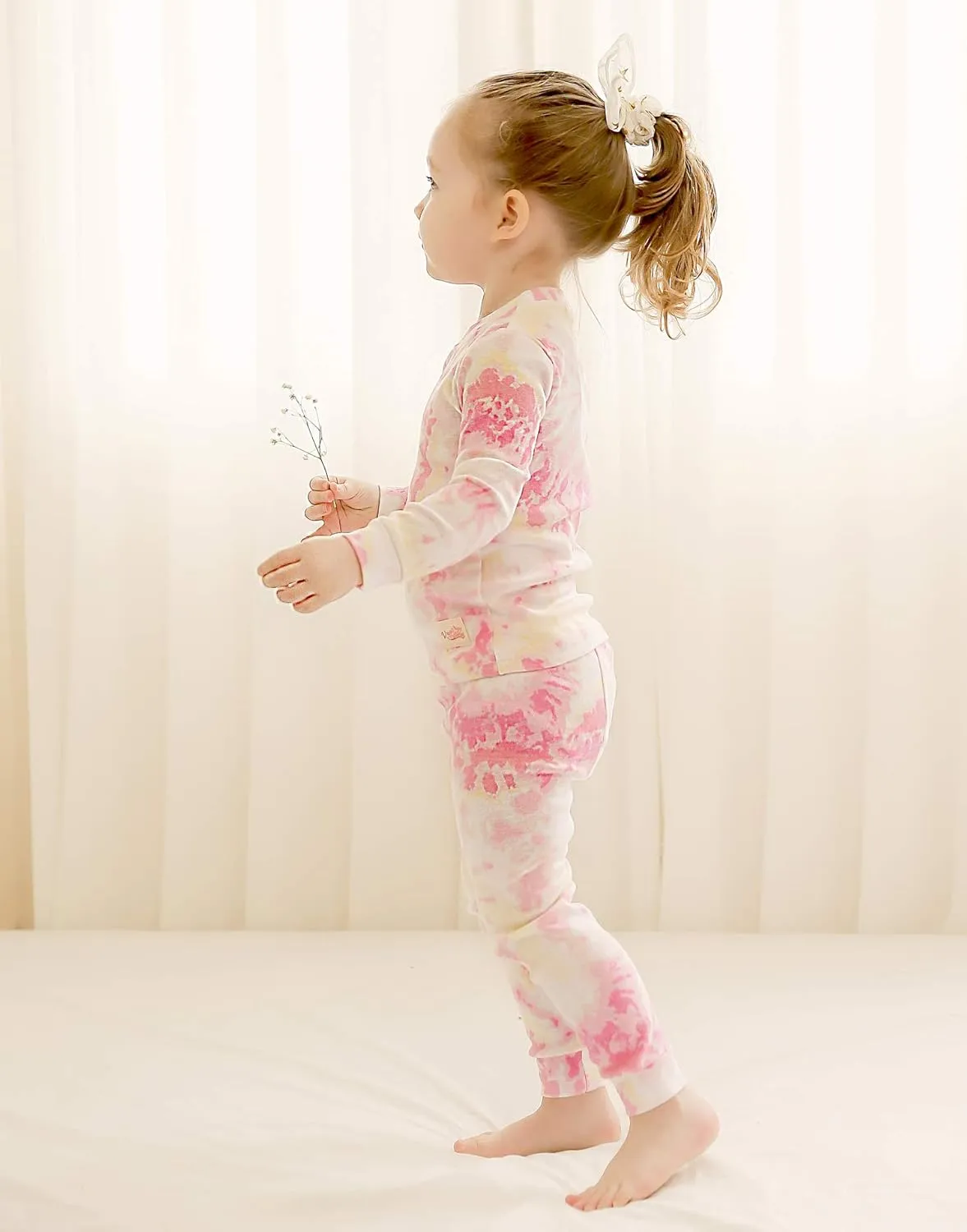 VAENAIT BABY 12M-12Y Toddler Kids Boys Girls 100% Cotton Marbling Tiedye Sung Fit Sleepwear Pajamas 2pcs Pjs Set