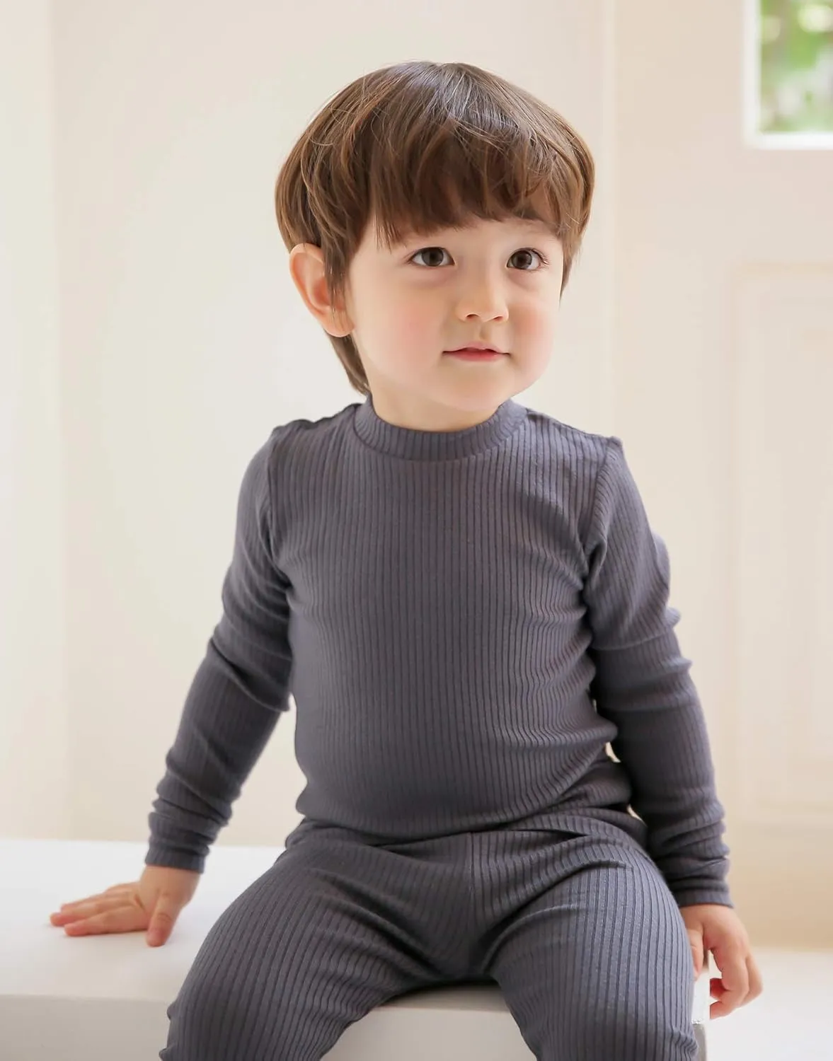 VAENAIT BABY 6M-12Y Kids Unisex Girls & Boys Soft Comfy Modal Tencel Shirring Sleepwear Pajamas 2pcs/4pcs Set